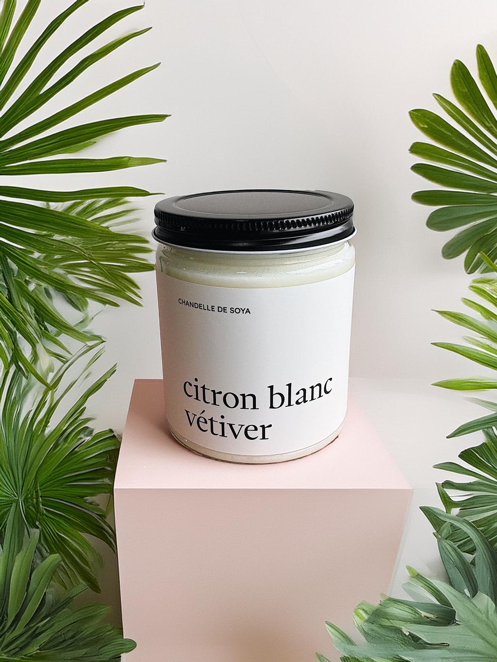 Chandelle de soya - Citron blanc vétiver