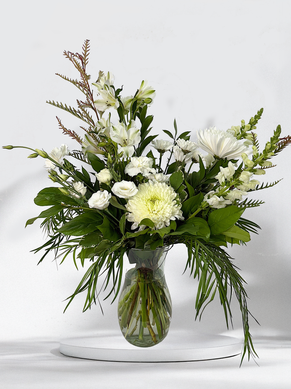 Hommage fleuri - tout blanc
